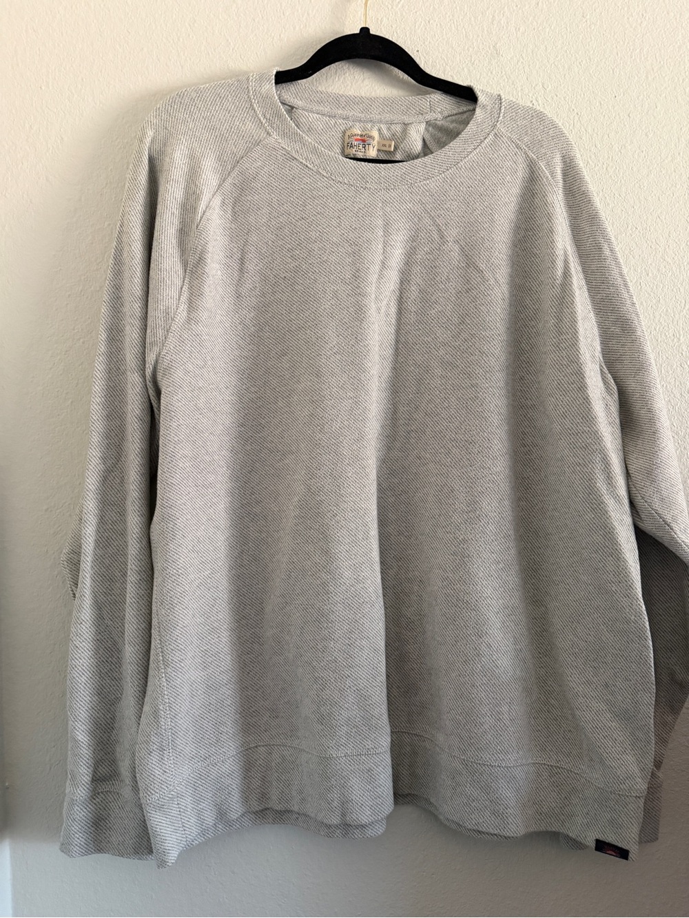 Faherty Legend Crew Sweater Men’s XXL Heather Grey Long Sleeve